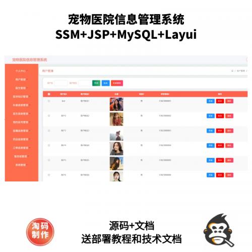 基于ssm的宠物医院信息管理系统