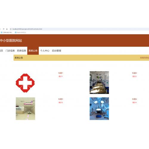 S210--基于springboot 的中小型医院网站