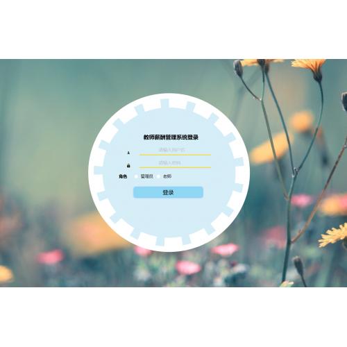 基于SpringBoot的教师薪酬管理系统