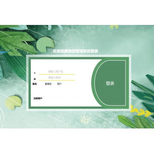 基于SpringBoot的应急救援物资管理系统