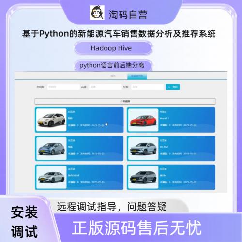 基于Python的新能源汽车销售数据分析及推荐系统