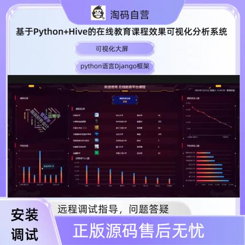 基于Python+Hive的在线教育课程效果可视化分析系统