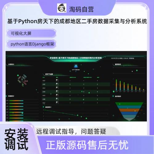 基于Python房天下的成都地区二手房数据采集与分析系统